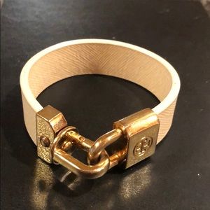 Tory Burch Leather Clasp Bracelet